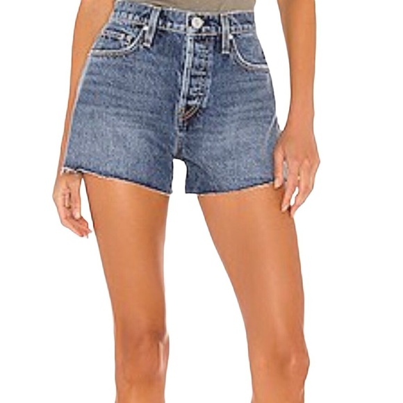 Hudson Cara Classic Short High Waist Jean Shorts Raw Hem Size 34 WR6026DJR - Picture 2 of 10